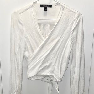 forever 21 front wrap crop top